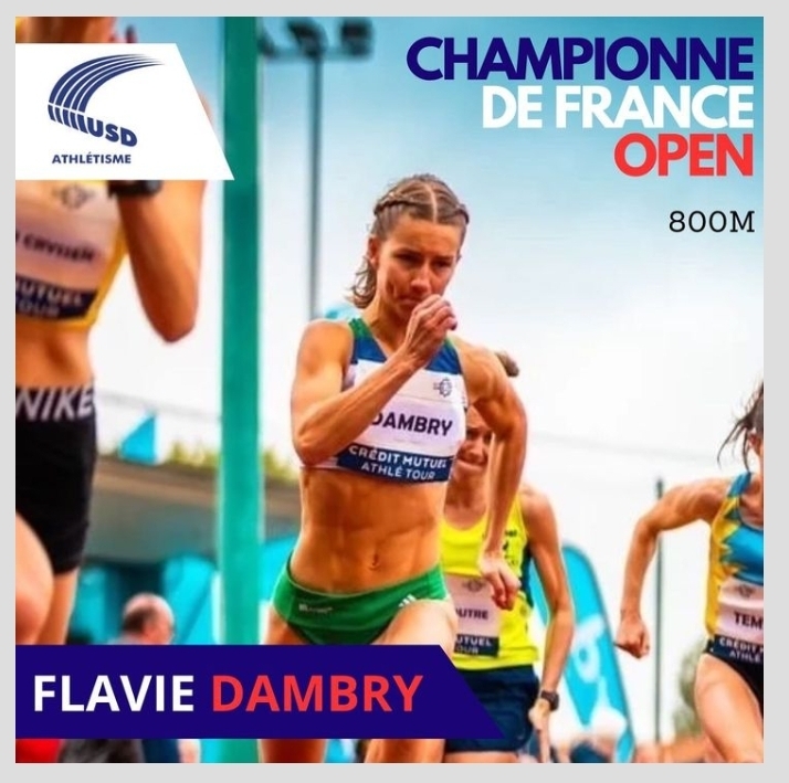 Flavie DAMBRY Championne de France Open du 800m !