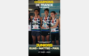 Ils l'ont fait ! Les Juniors Champions de France par Equipe